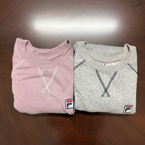 Fila Women’s ' Mauve and Gray Sweatshirt Duo
